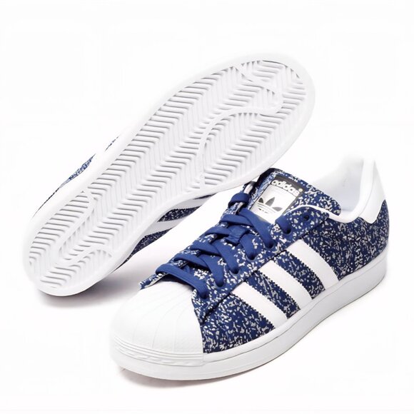 Adidas SUPERSTAR Series, Men Sneakers- Oxford Blue/Bright White- S85980- Sz:10 - Picture 6 of 11